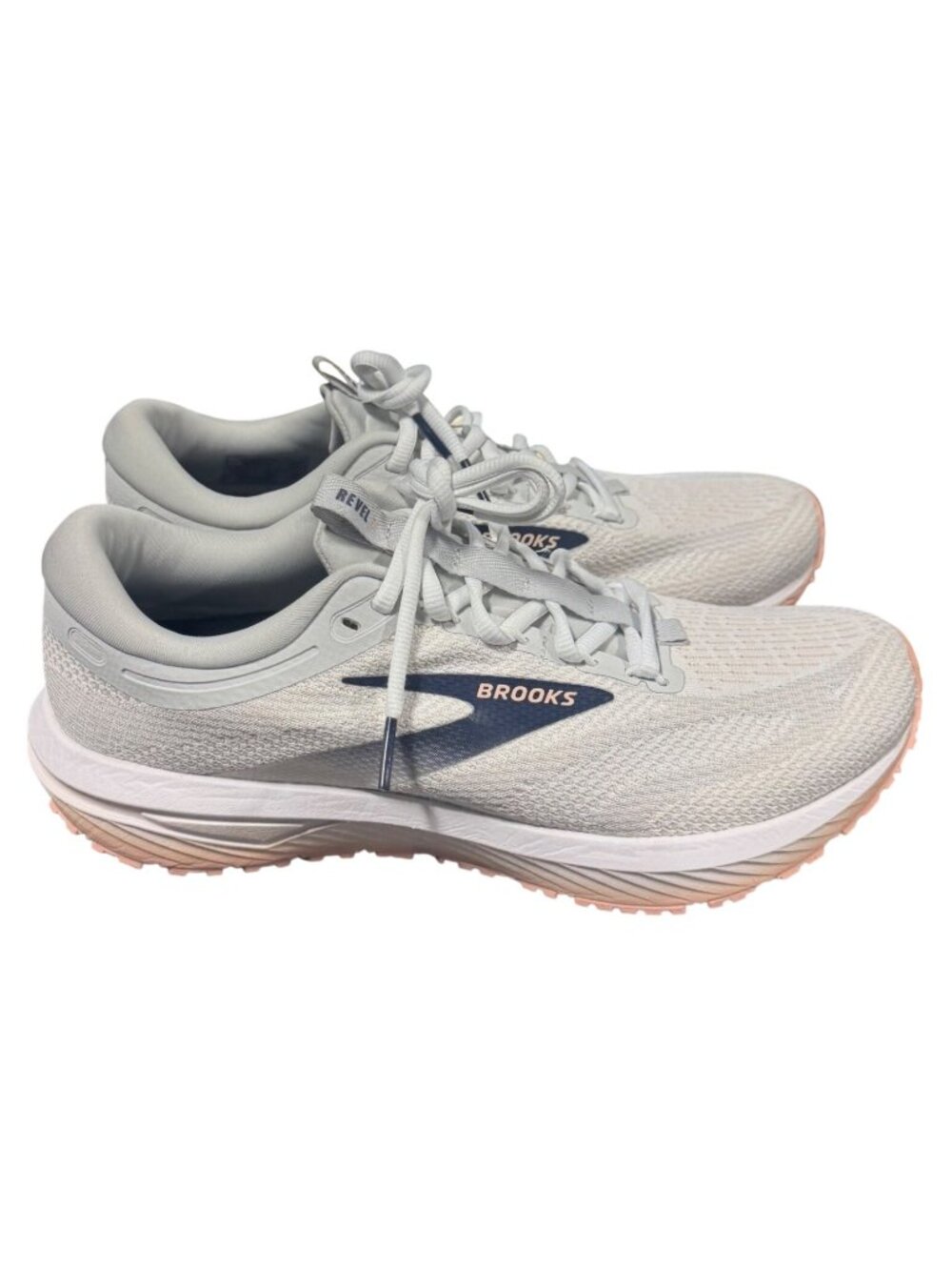 Brooks Revel 7 Womens Running Shoes Size 11 B Oyster White Peach